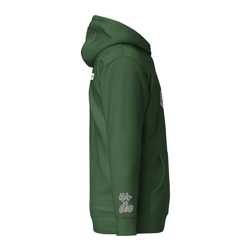 Vazzari Azurael Men's Hoodie – Forest Green – right view – clean studio shot