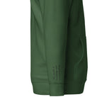 Vazzari Zenitron Hoodie – Forest Green – right sleeve detail – clean studio shot