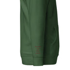 Vazzari Nuvanta Women's Hoodie – Forest Green – right sleeve detail – clean studio shot