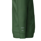 Vazzari Lunaris Hoodie – Forest Green – right sleeve detail – clean studio shot