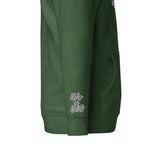Vazzari Azurael Men's Hoodie – Forest Green – right sleeve detail – clean studio shot