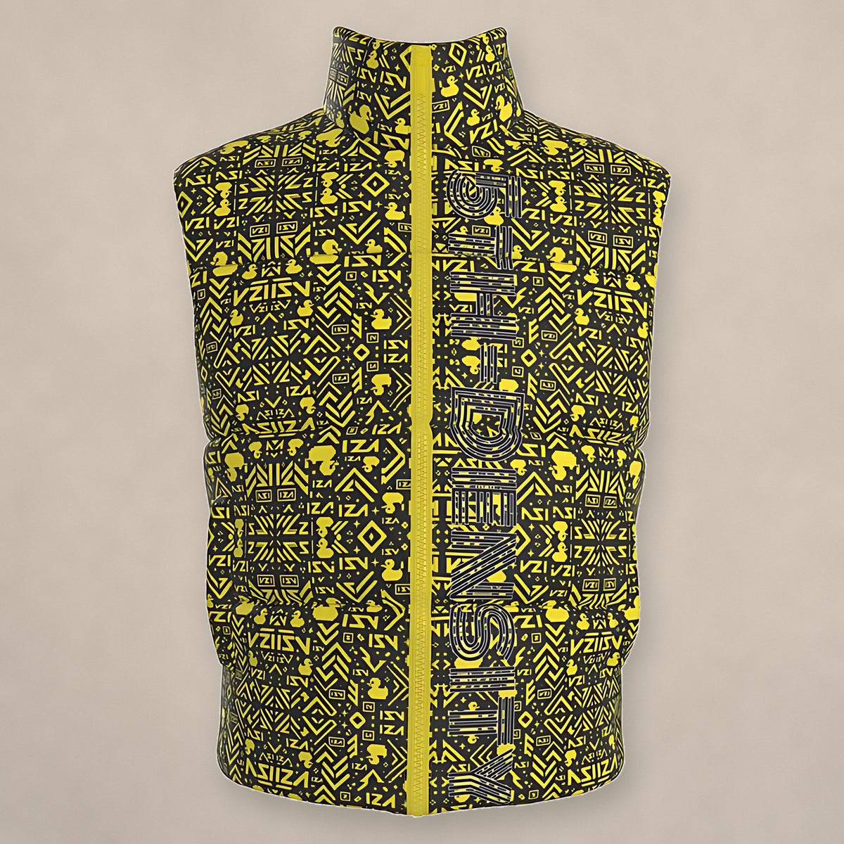 Vazzari Forged Gilet 5th Density on beige studio wall