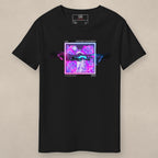 Vazzari Future Coin Tee on beige studio wall