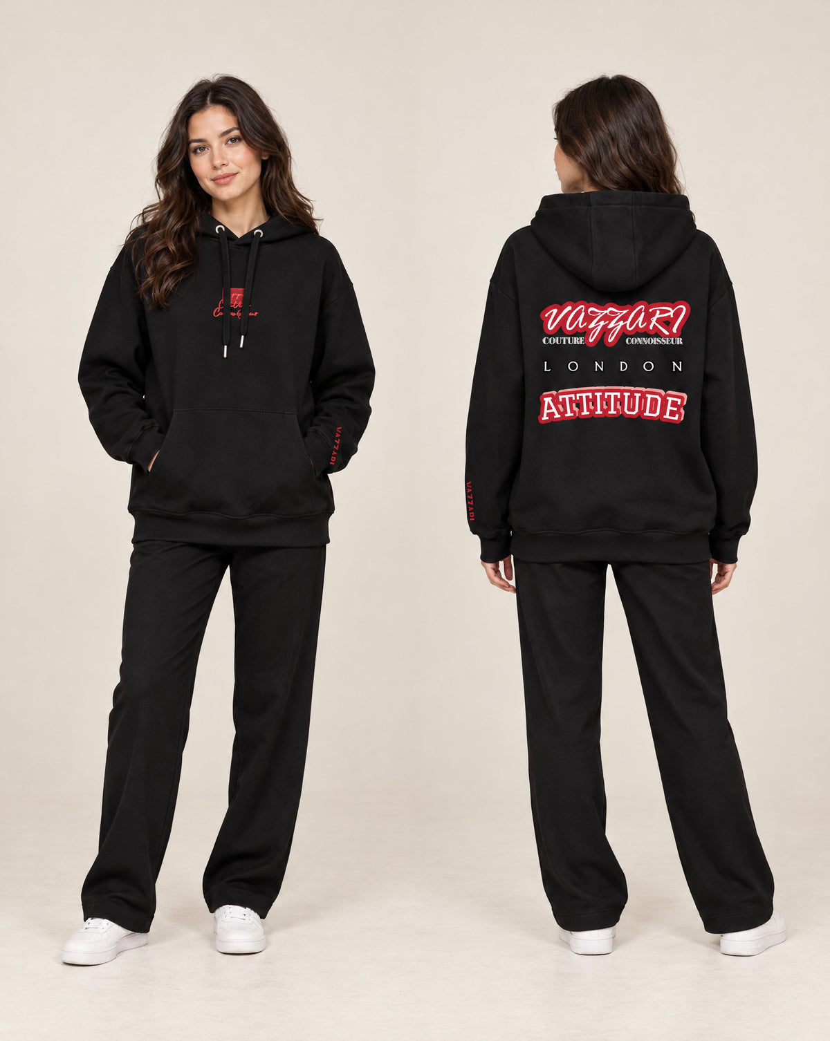 Vazzari Glamour Rain Women's Hoodie – Vazzari model