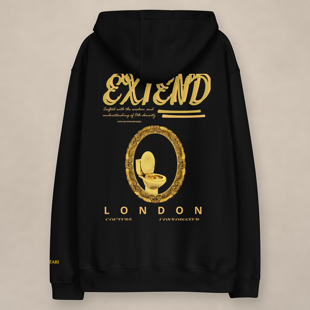 Vazzari Grandeur Throne Hoodie on beige studio wall