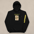 Vazzari High Card King Hoodie on beige studio wall