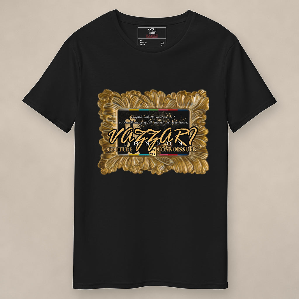 Vazzari Intuition Love Tee on beige studio wall