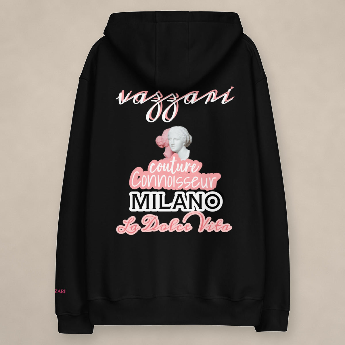 Vazzari La Dolce Vita Hoodie – 2075 on beige studio wall
