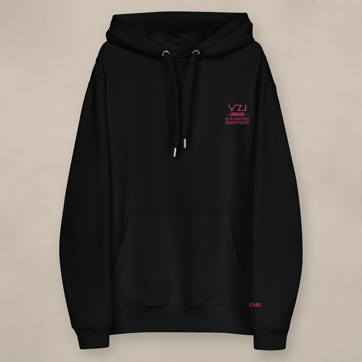 Vazzari La Dolce Vita Hoodie – Night on beige studio wall