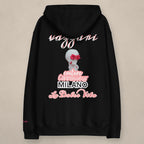 Vazzari La Dolce Vita Hoodie – Pink on beige studio wall