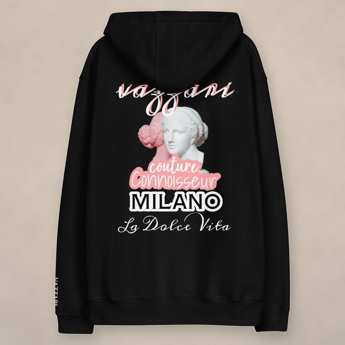 Vazzari La Dolce Vita Hoodie – Town on beige studio wall