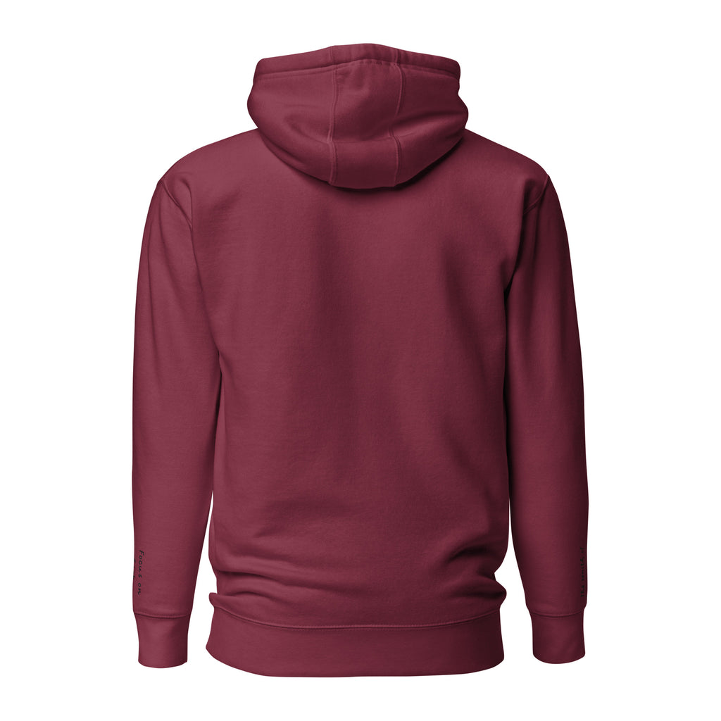 Vazzari Zenitron Hoodie – Maroon – back view – clean studio shot
