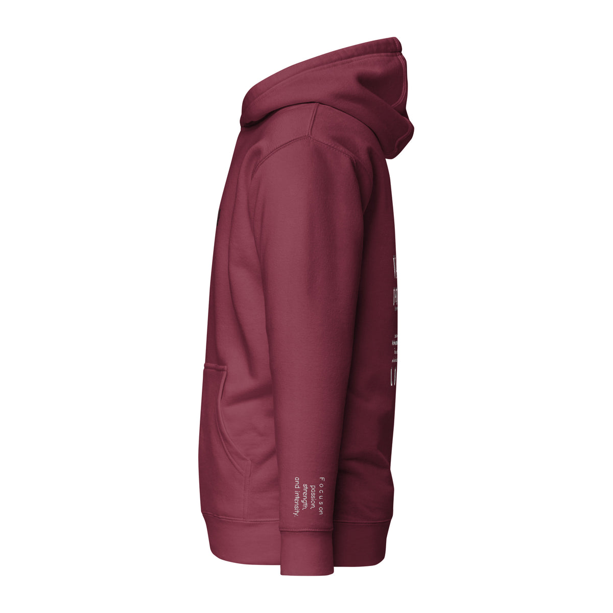 Vazzari Aethonius Men's Hoodie – Maroon – left view – clean studio shot