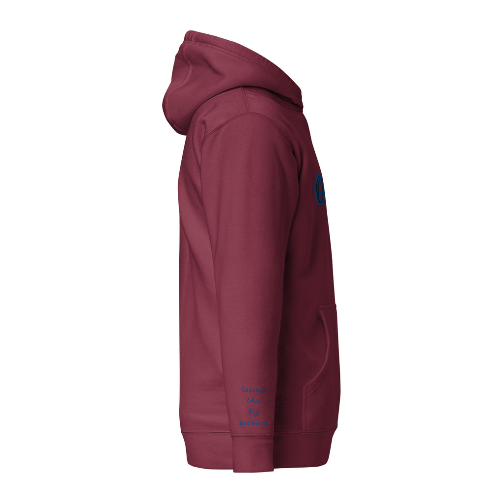 Vazzari Omnimira Women's Hoodie – Maroon – right view – clean studio shot