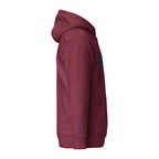 Vazzari Omnimira Women's Hoodie – Maroon – right view – clean studio shot