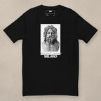Vazzari Milano Inked Fitted Tee on beige studio wall