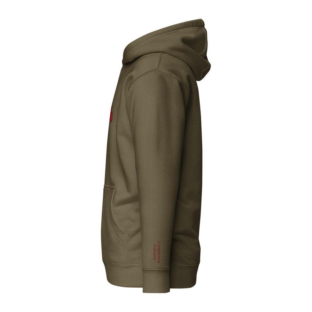 Vazzari Nuvanta Women's Hoodie – Military Green – left view – clean studio shot