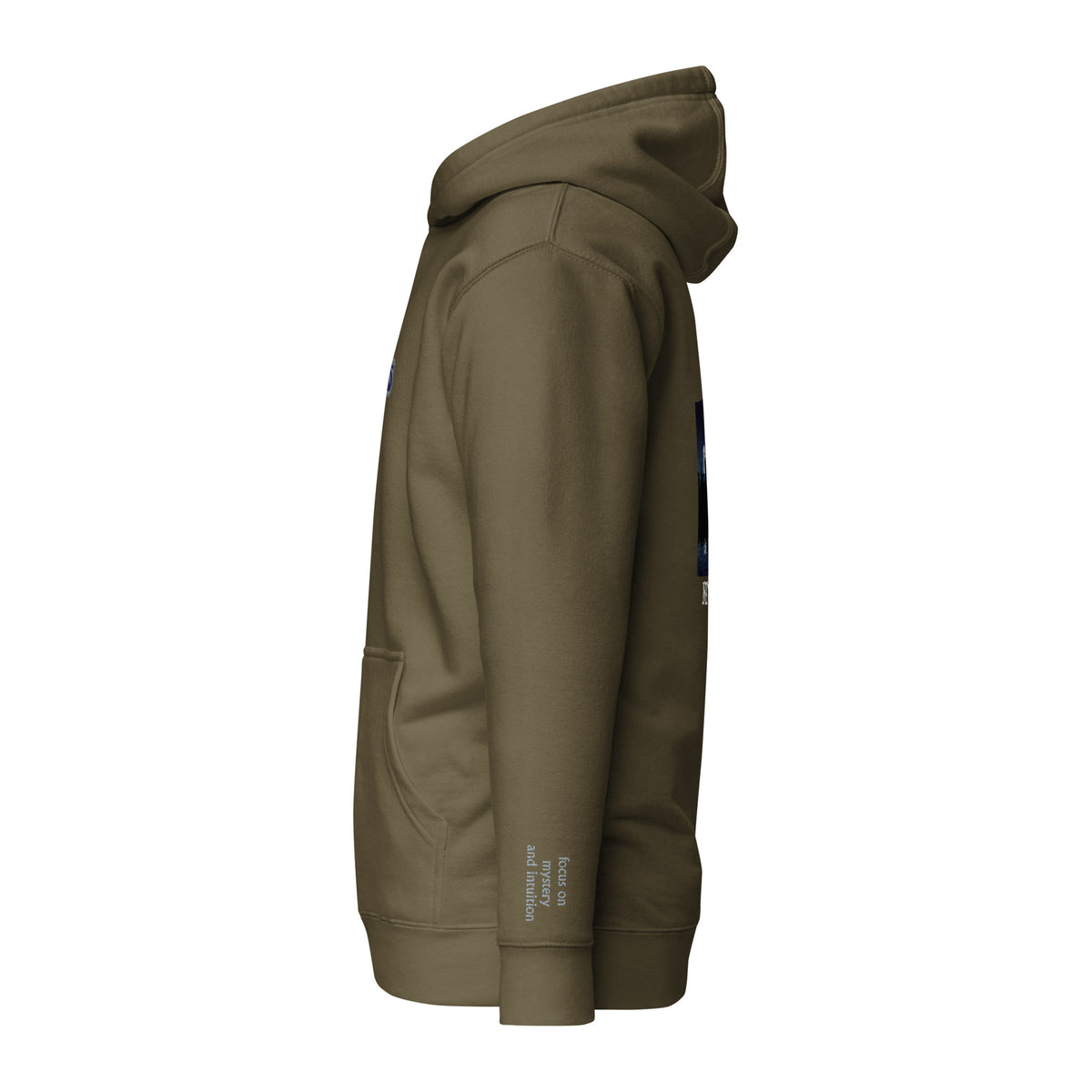 Vazzari Lunaris Hoodie – Military Green – left view – clean studio shot