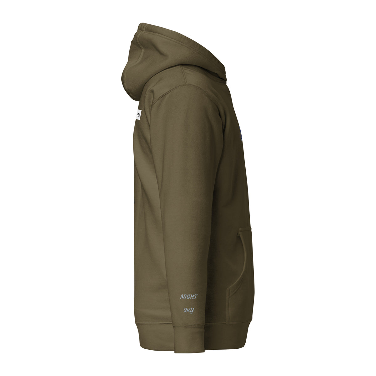 Vazzari Lunaris Hoodie – Military Green – right view – clean studio shot