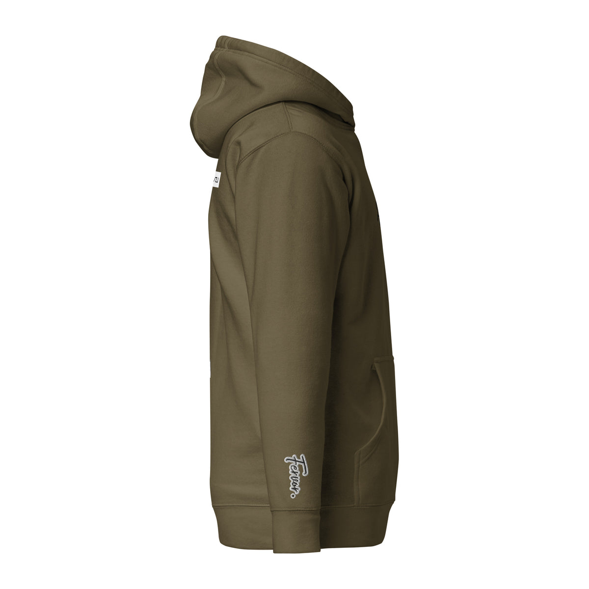 Vazzari Aethonius Men's Hoodie – Military Green – right view – clean studio shot