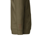 Vazzari Nuvanta Women's Hoodie – Military Green – right sleeve detail – clean studio shot
