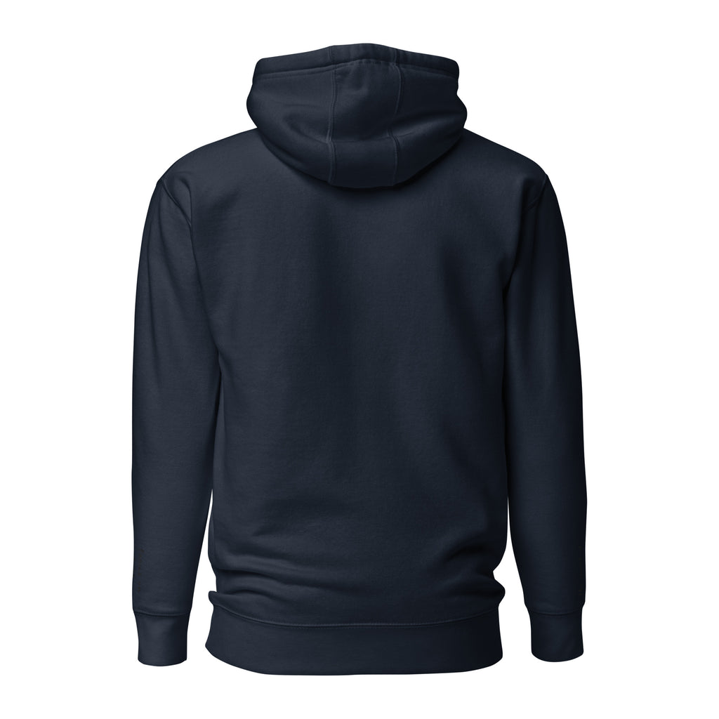 Vazzari Zenitron Hoodie – Navy Blazer – back view – clean studio shot