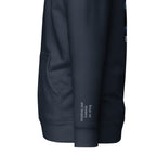 Vazzari Lunaris Hoodie – Navy Blazer – left sleeve detail – clean studio shot