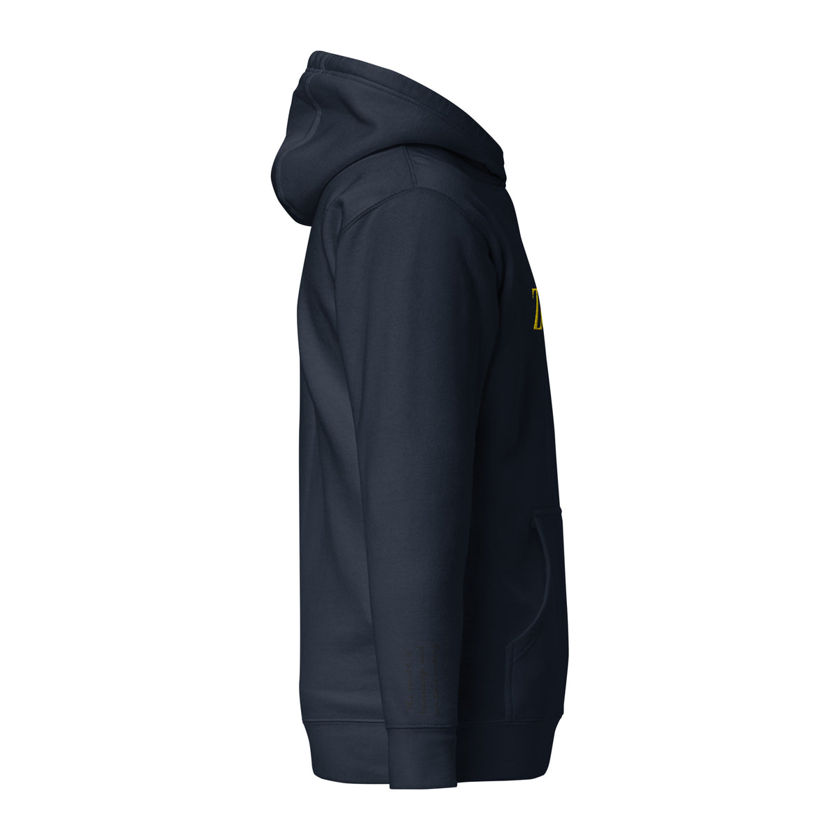 Vazzari Zenitron Hoodie – Navy Blazer – right view – clean studio shot