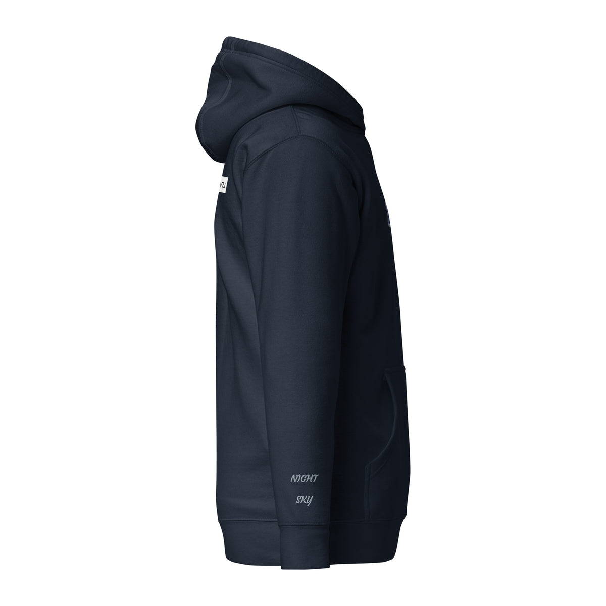 Vazzari Lunaris Hoodie – Navy Blazer – right view – clean studio shot