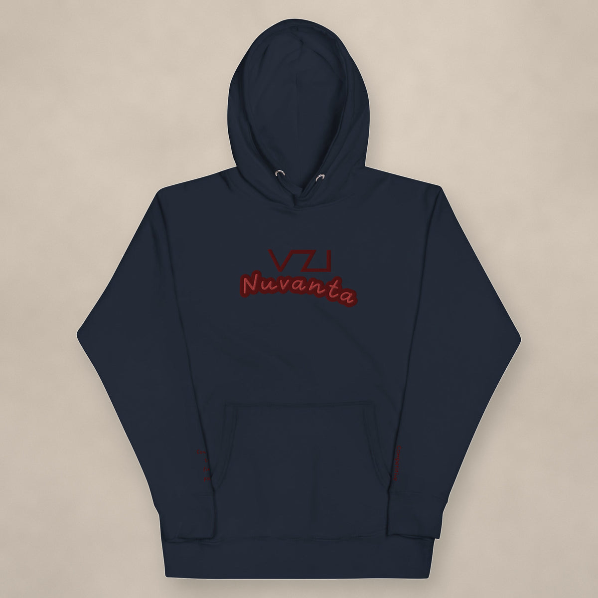 Vazzari Nuvanta Women's Hoodie on beige studio wall