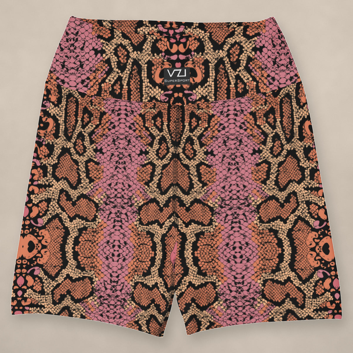 Vazzari Obscure Revival Gym Shorts on beige studio wall