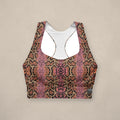 Vazzari Obscure Revival Longline Bra on beige studio wall
