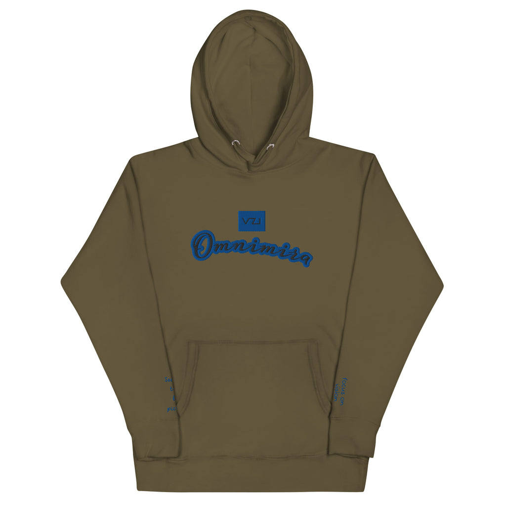 Vazzari Omnimira Women's Hoodie – Military Green – front view – clean studio shot