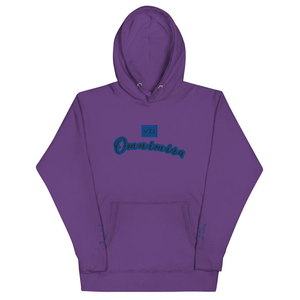 Vazzari Omnimira Women's Hoodie – Purple – front view – clean studio shot
