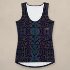 Vazzari Ophidian Mauve Tank Top on beige studio wall
