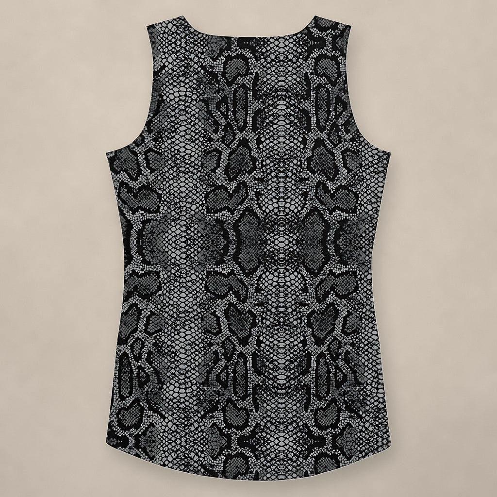 Vazzari Ophidian Nova Tank Top on beige studio wall