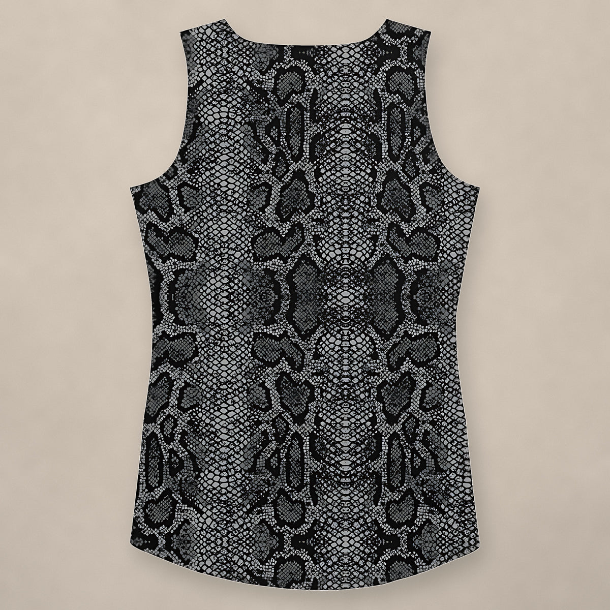 Vazzari Ophidian Nova Tank Top on beige studio wall
