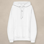 Vazzari Organic Fleece Hoodie on beige studio wall