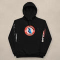 Vazzari Pharma Fortune Hoodie on beige studio wall