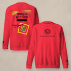 Vazzari Protocol One Sweatshirt – Red on beige studio wall