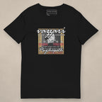 Vazzari Psychopath Detected Tee on beige studio wall