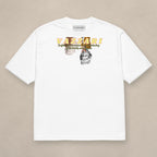 Vazzari Pure Code Heavy Tee – Frozen on beige studio wall