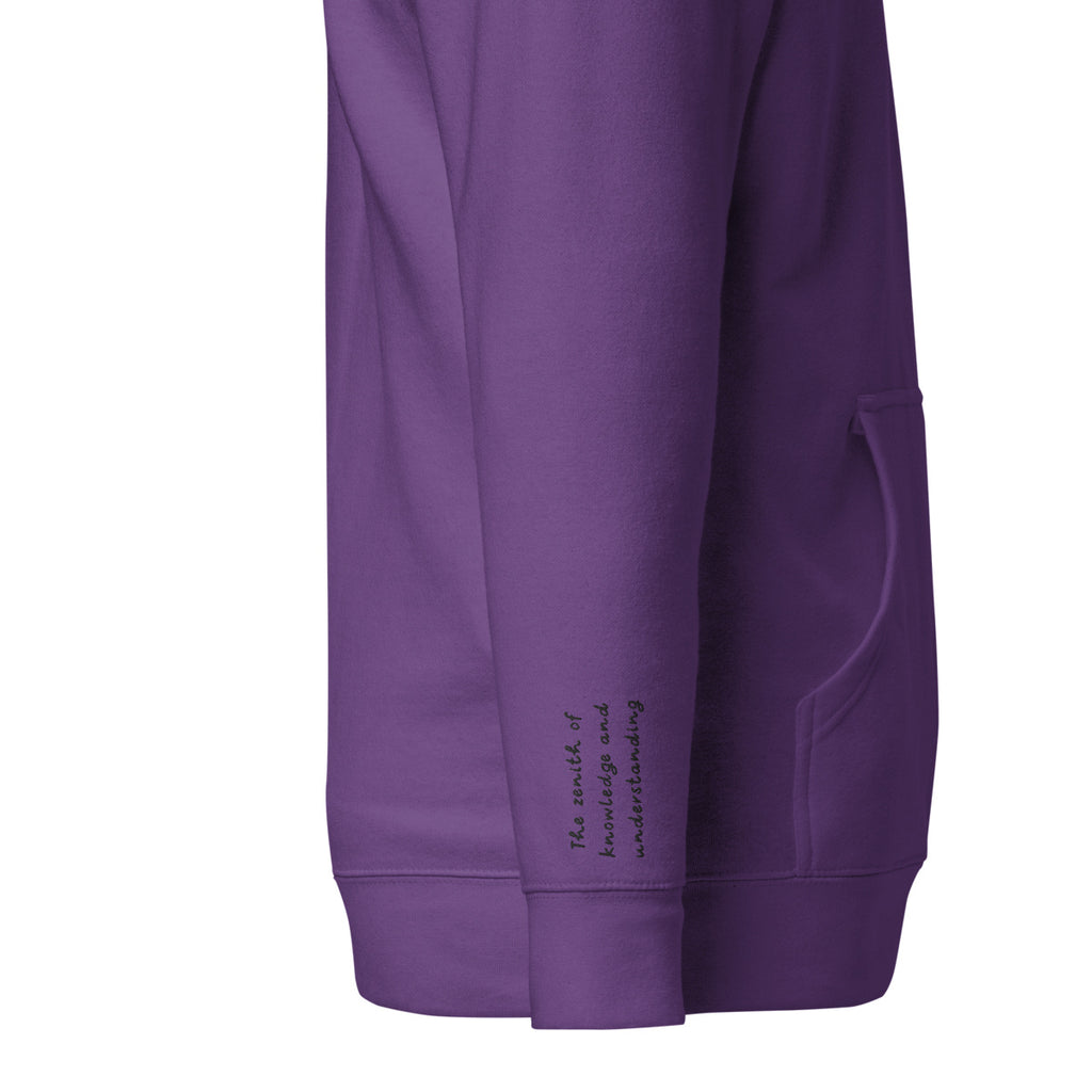 Vazzari Zenitron Hoodie – Purple – right sleeve detail – clean studio shot