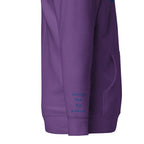Vazzari Omnimira Women's Hoodie – Purple – right sleeve detail – clean studio shot