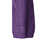 Vazzari Lunaris Hoodie – Purple – right sleeve detail – clean studio shot