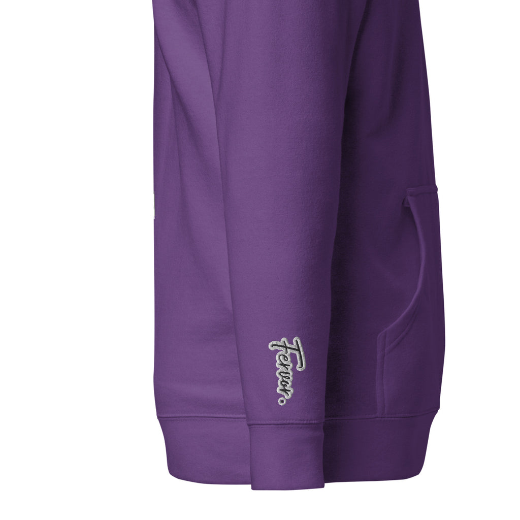 Vazzari Aethonius Men's Hoodie – Purple – right sleeve detail – clean studio shot