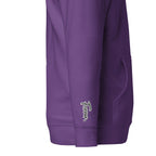 Vazzari Aethonius Men's Hoodie – Purple – right sleeve detail – clean studio shot