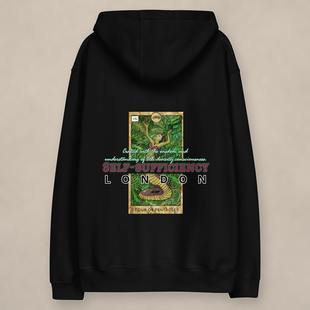 Vazzari Self-Sufficiency Hoodie on beige studio wall