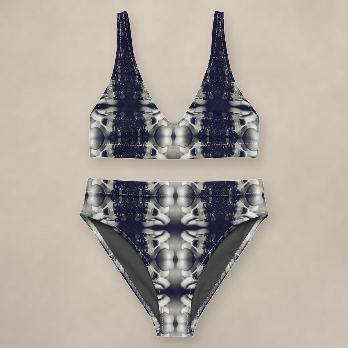Vazzari Spasm Bikini Set on beige studio wall