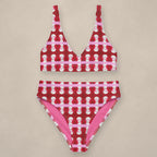Vazzari Statuesque Bikini Set on beige studio wall